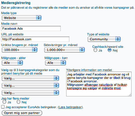 Euroads ansøgning Euroads ansøgning